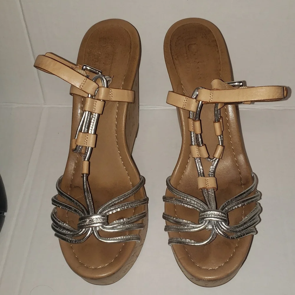 Coach cork platform wedge Heel sandals 7